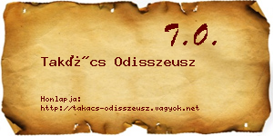 Takács Odisszeusz névjegykártya
